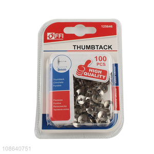 Best selling 100pcs office bindling supplies pushpins wholesale