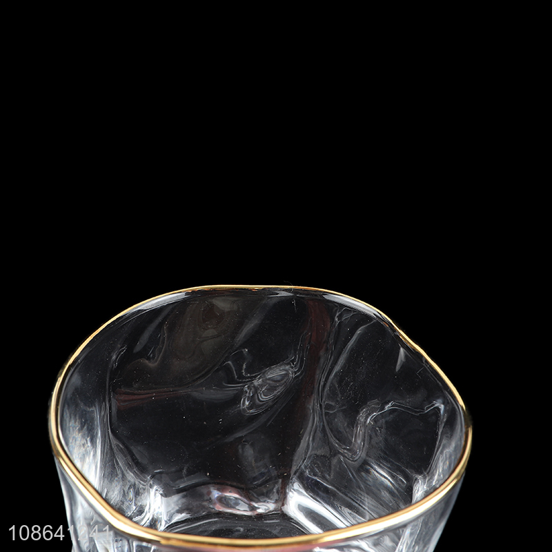 New product clear irregular glass whiskey glasses drinking cup