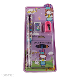 New product school stationery set cartoon design kids stationery set