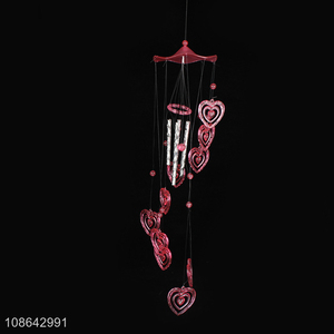 Wholesale heart shaped aeolian bells aluminum pipe metal wind chimes