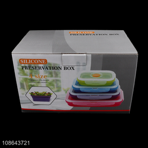 Latest products 4pcs portable lunch box preservation box for sale