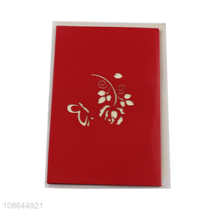 New design hollow greeting card wedding invitation card