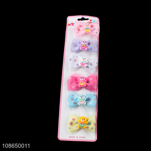 Hot selling cartoon bear children hairpin hair accessories