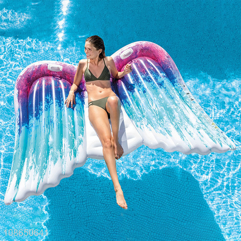 Recent design angel wings inflatable floating mat adults pool float lounge