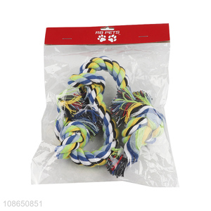 Wholesale bite resistant cotton rope pet toy for aggressive chewers