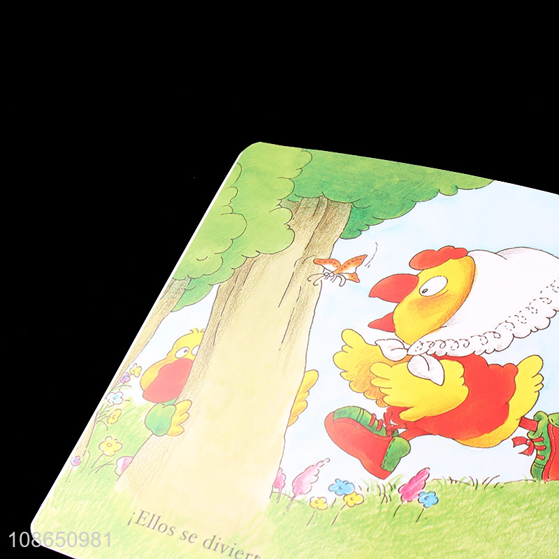 Wholesale Cartoon Printing Kids Spanish Story Book Tollders Bedtime Story Book