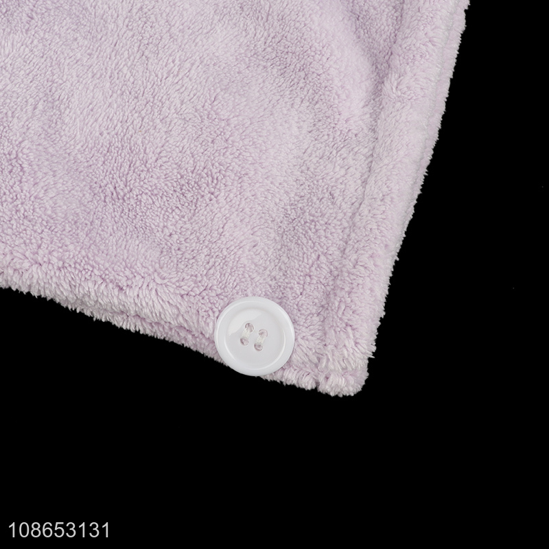 Custom logo adjustable microfiber hair drying towel wrap for women