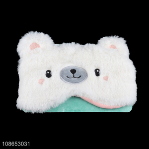 High quality cute cartoon animal plush sleeping eye mask wholesale