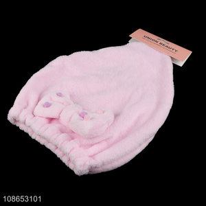 High quality microfiber hair turban hair drying towel wrap for kids