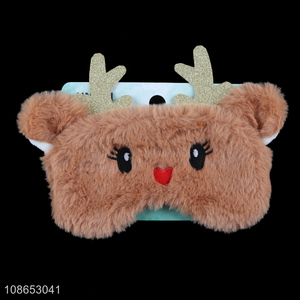 Online wholesale cute cartoon plush blindfold sleeping eye mask