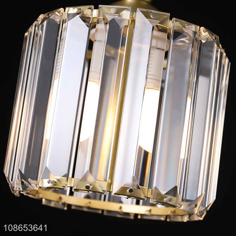 Online wholesale crystal hanging pendant light for kitchen bar restaurant