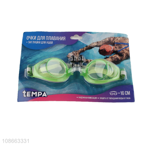 Good quality anti fog waterproof swimming goggle with earplugs for adults