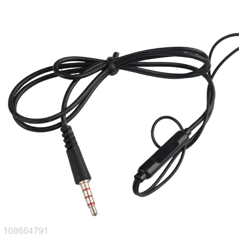 Wholesale 130cm 3.5mm jack wired stereo earphones in-ear headphones