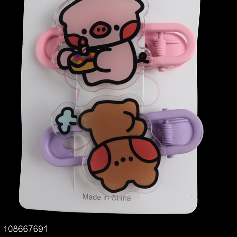 Factory price cartoon animal series cute hairpin hair clips for girls