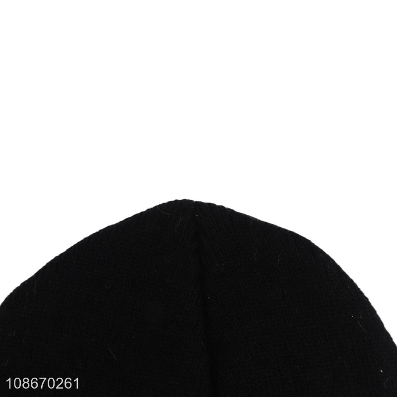 Top products black windproof winter warm men beanies hat