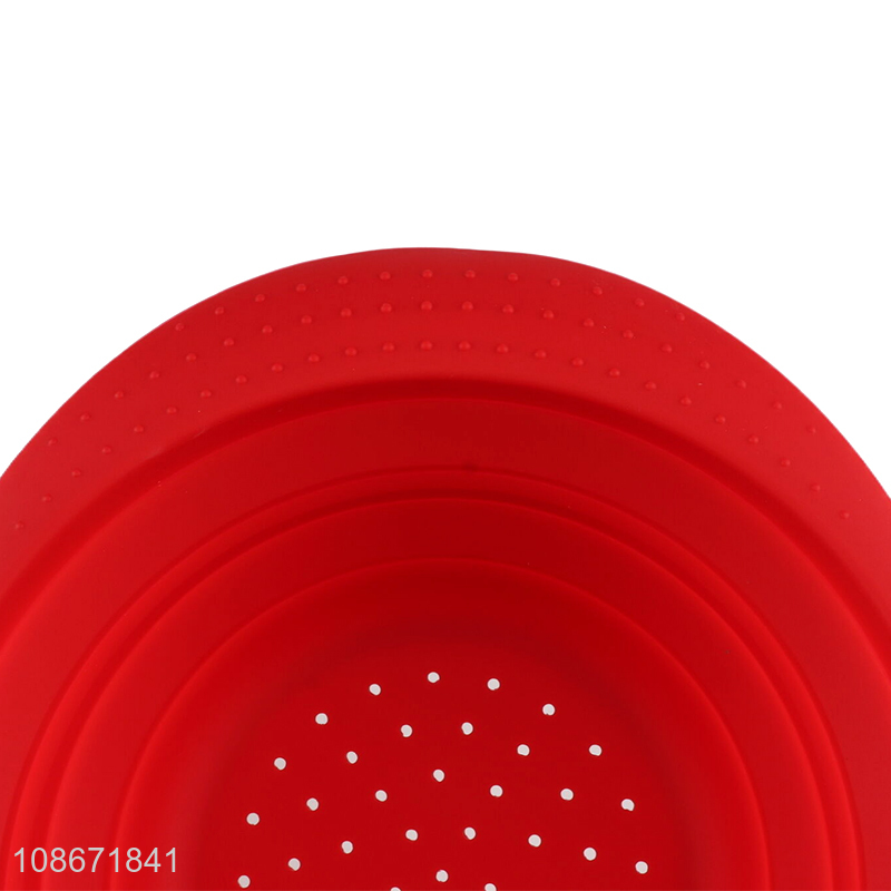 Best selling foldable silicone vegetable fruit drain basket wholesale