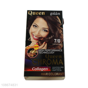 New product permanent chestnut brown hair dye for women girls