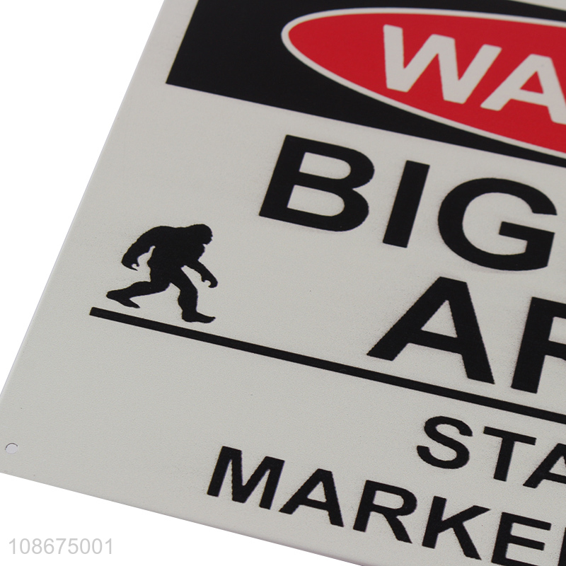 Hot products outdoor warning sign board tin metal crafts for sale