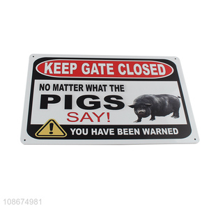 Low price keep gate closed warning sign board for sale