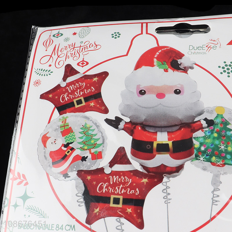 Yiwu market 5pcs christmas decoration aluminum film balloon kit for sale