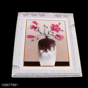 Online wholesale delicate floral painting wall art for living room decor