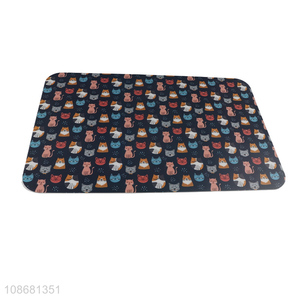 Wholesale anti-slip pvc <em>dog</em> feeding mat pet food and water <em>bowl</em> placemat