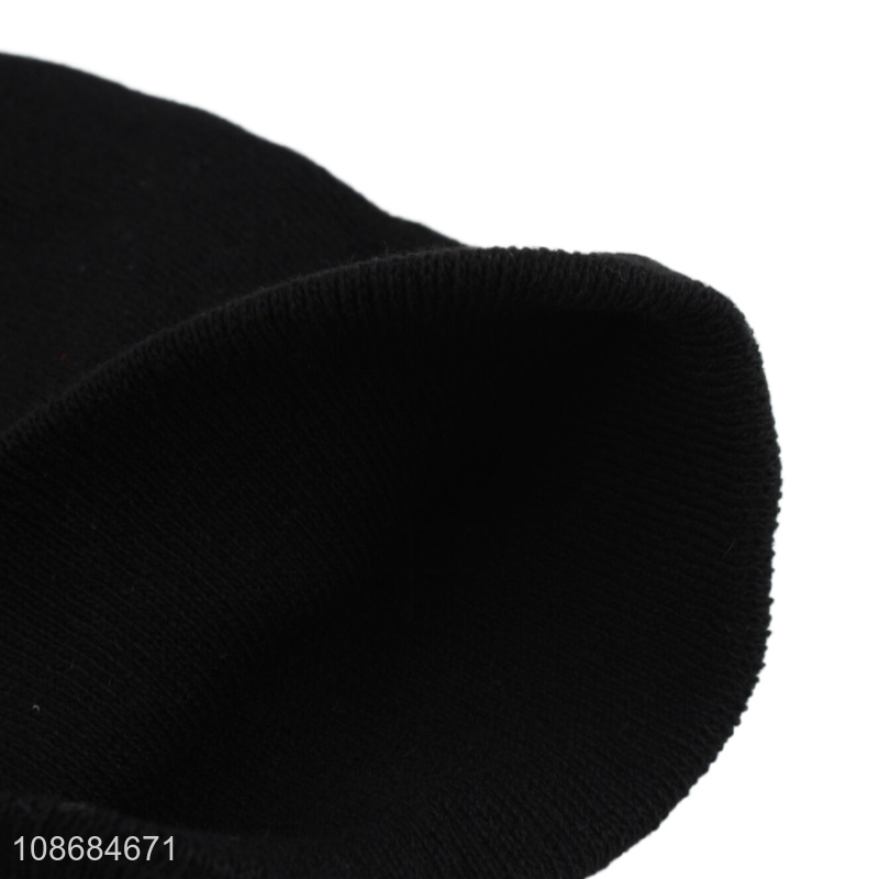 Hot items black cool knitted hat beanies hat for men women