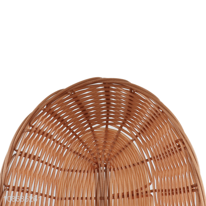 Online wholesale plastic rattan woven storage basket for vegetable fruit