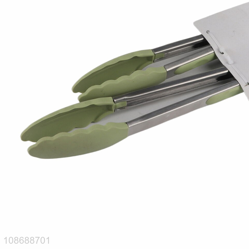 Yiwu market 2pcs kitchen gadget non-slip food tongs set for sale