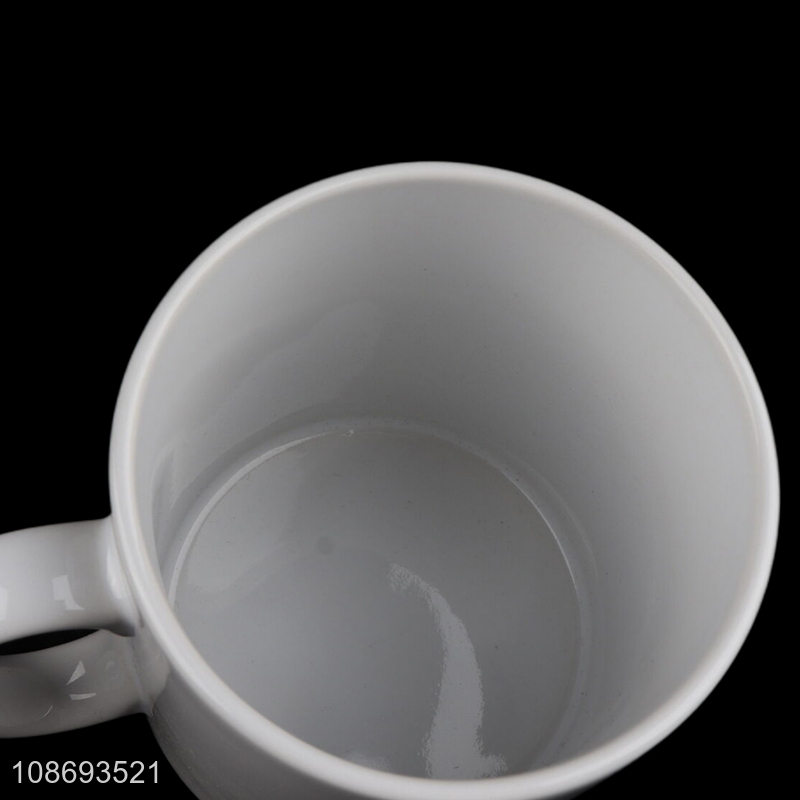 Wholesale solid color blank ceramic coffee mugs tea cup with handle