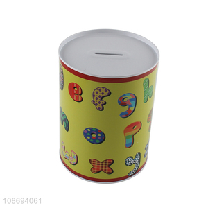 High quality tin coin box metal piggy bank for kids boys girls