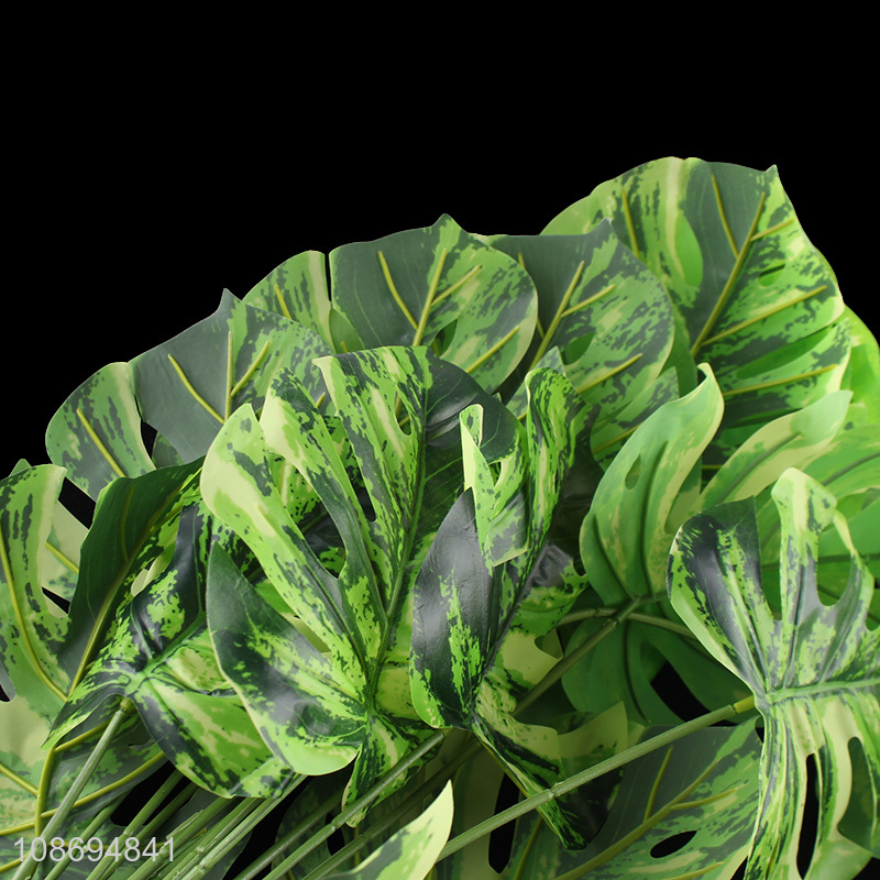 Good selling natural plastic artificial green leaf plants simulation plants wholesale