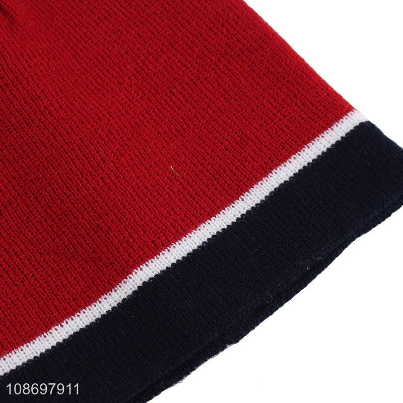 Latest design fashion winter thickened beanies hat acrylic knitted hat