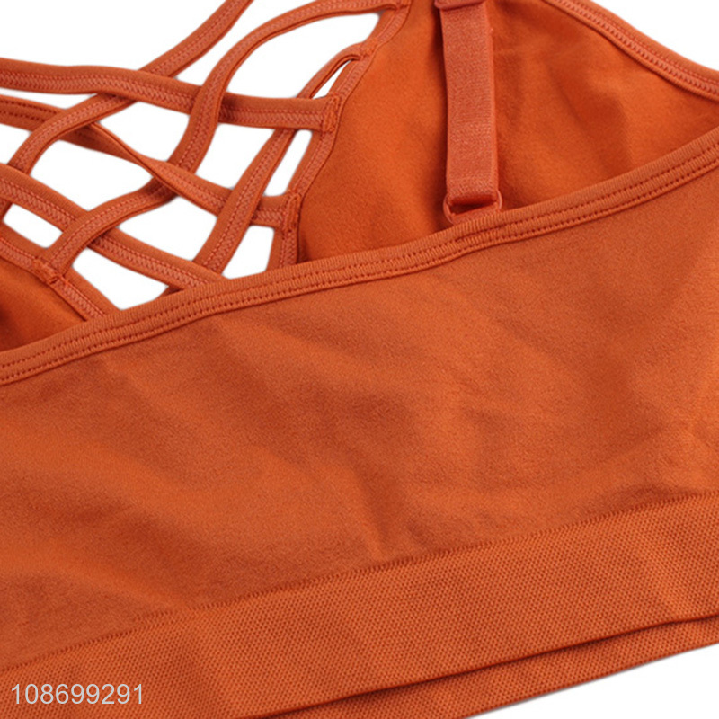 High quality women's seamless wire free fitness sports bras