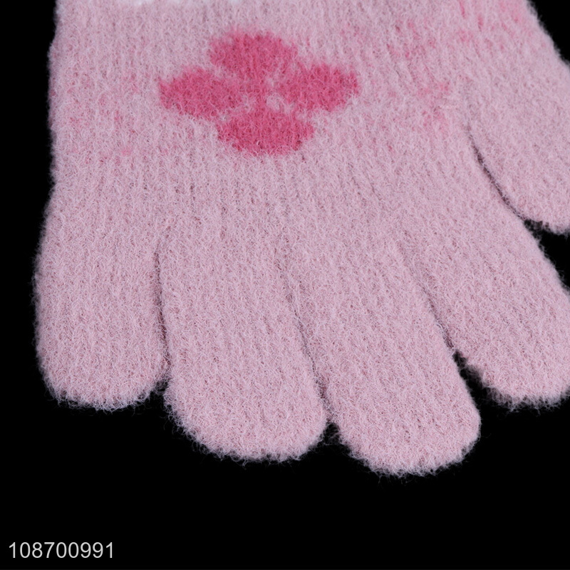 Yiwu market children winter thickened polyester gloves warm gloves for sale