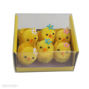 Wholesale mini Easter chicks fluffy Easter chickens Easter cake decoration