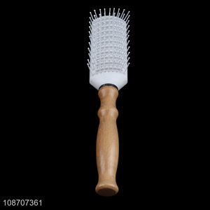 Factory supply men's styling comb modeling rib comb with wooden handle