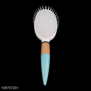 Wholesale wooden handle airbag massage comb hair brush for thick hair