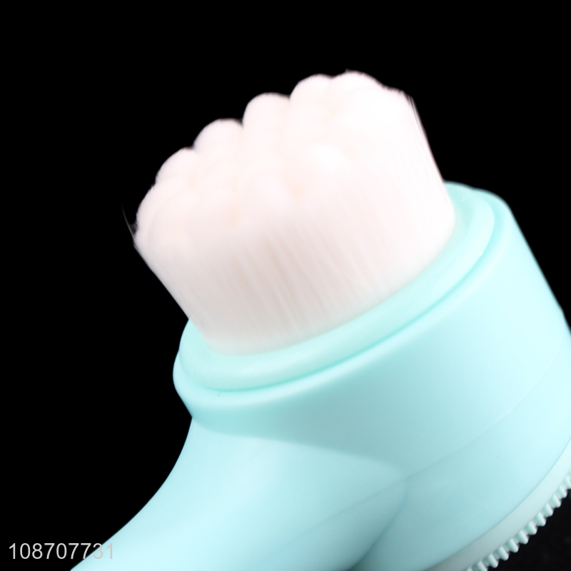 Yiwu market double-sided silicone massage brush for face care