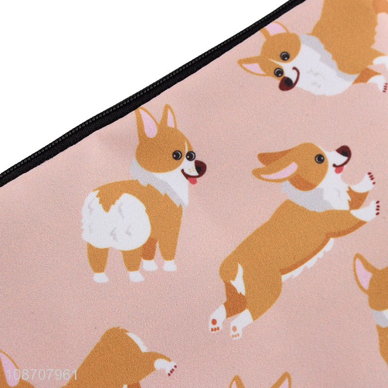 Low price puppy printed students stationery pencil bag for sale