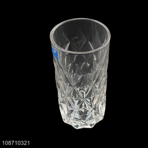 Factory supply 330ml embossed pattern wine glasses whiskey glasses