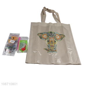 New product DIY diamond painting shopping bag kit reusable tote bag