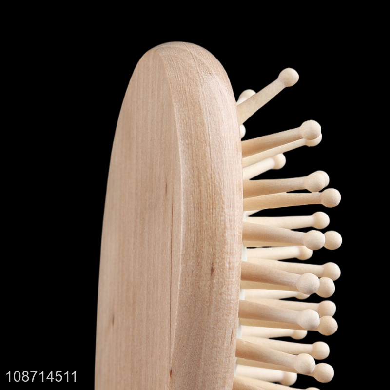 New product portable anti-static wooden airbag massage hair brush