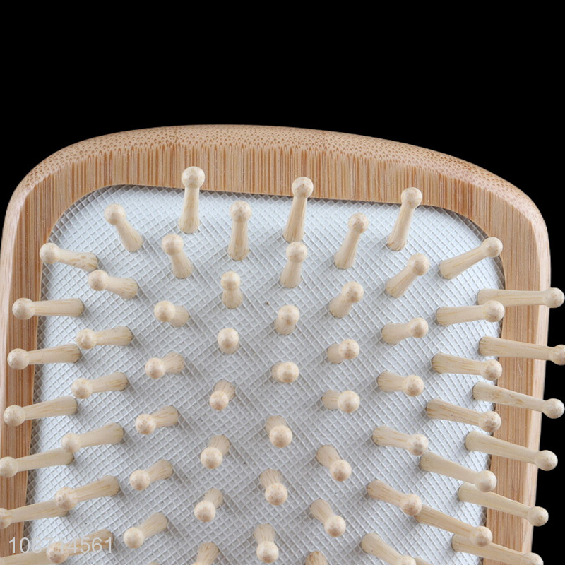 New product anti-static massge airbag bamboo hairbrush without handle