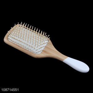 Popular product anti-knotting air cushion bamboo handle hair brush