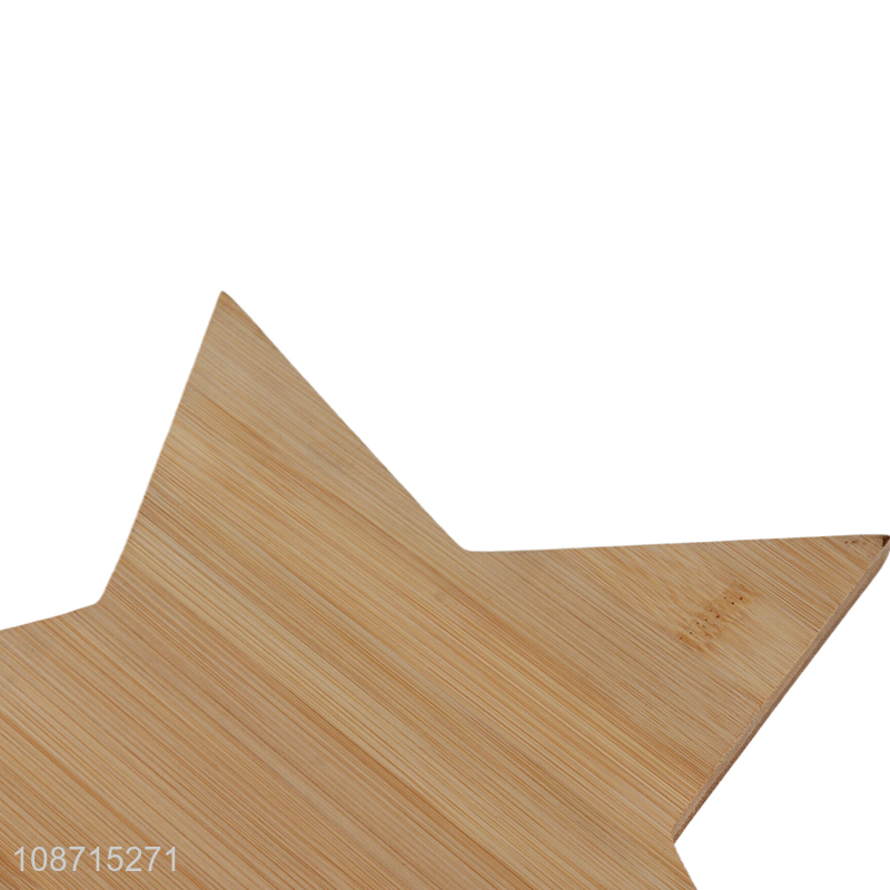 Online wholesale star shape natural bamboo cutting board serving tray