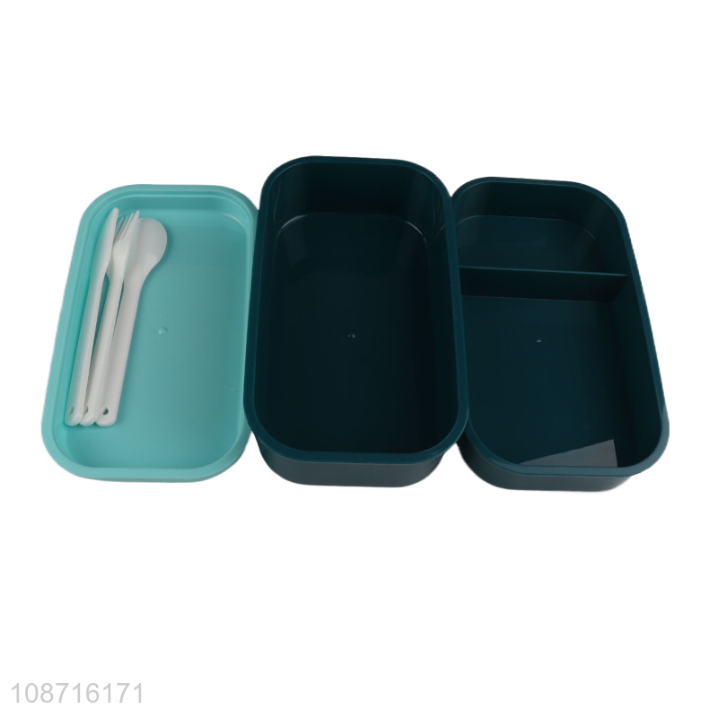 New arrival double layered plastic bento box food container for kids adults