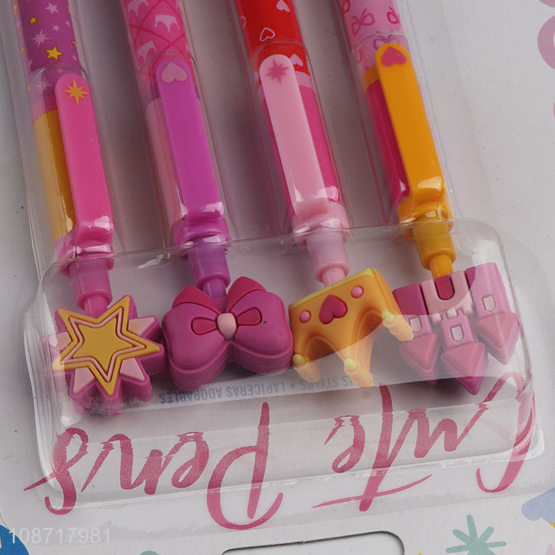 New product kawaii cartoon plastic ballpoint pens kids student stationery