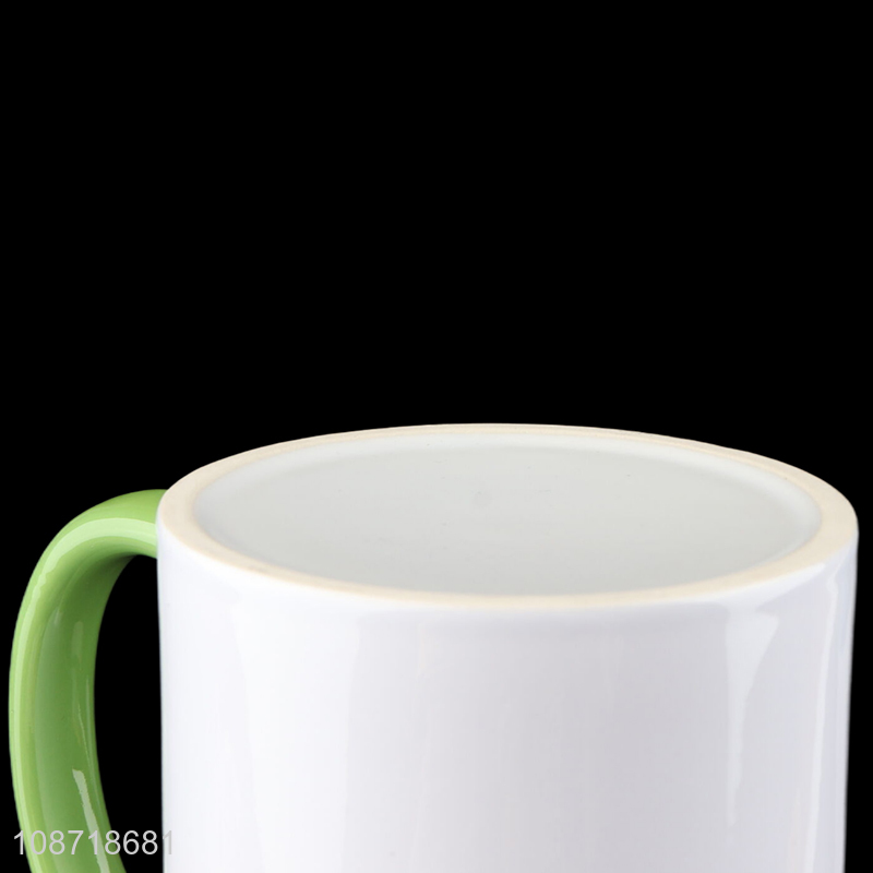 Good quality ceramic coffee mug porcelain sublimation mug with handle