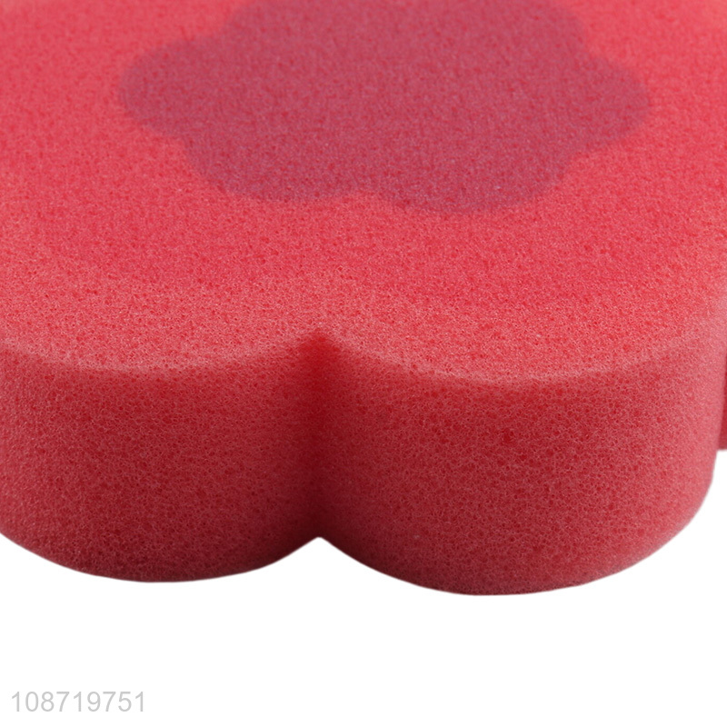 High quality flower shape dead skin remover shower bath sponge for sale